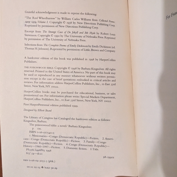 🌷3/15🌷 Barbara Kingsolver - The Poisonwood Bible - Picture 3 of 3